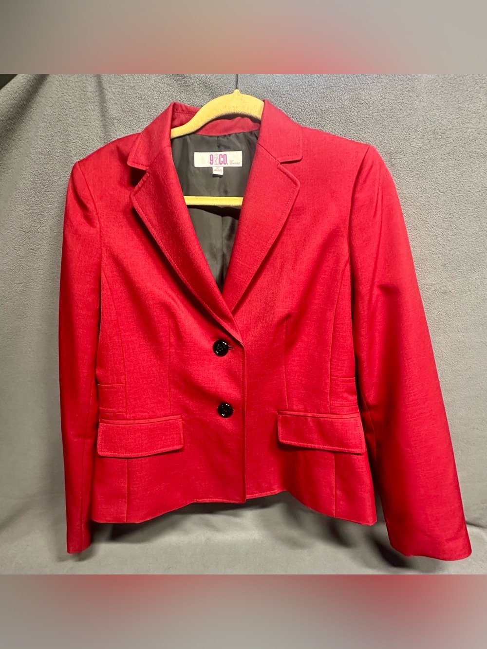 9 & Co. Women's Vibrant Red Single-Breasted Blazer